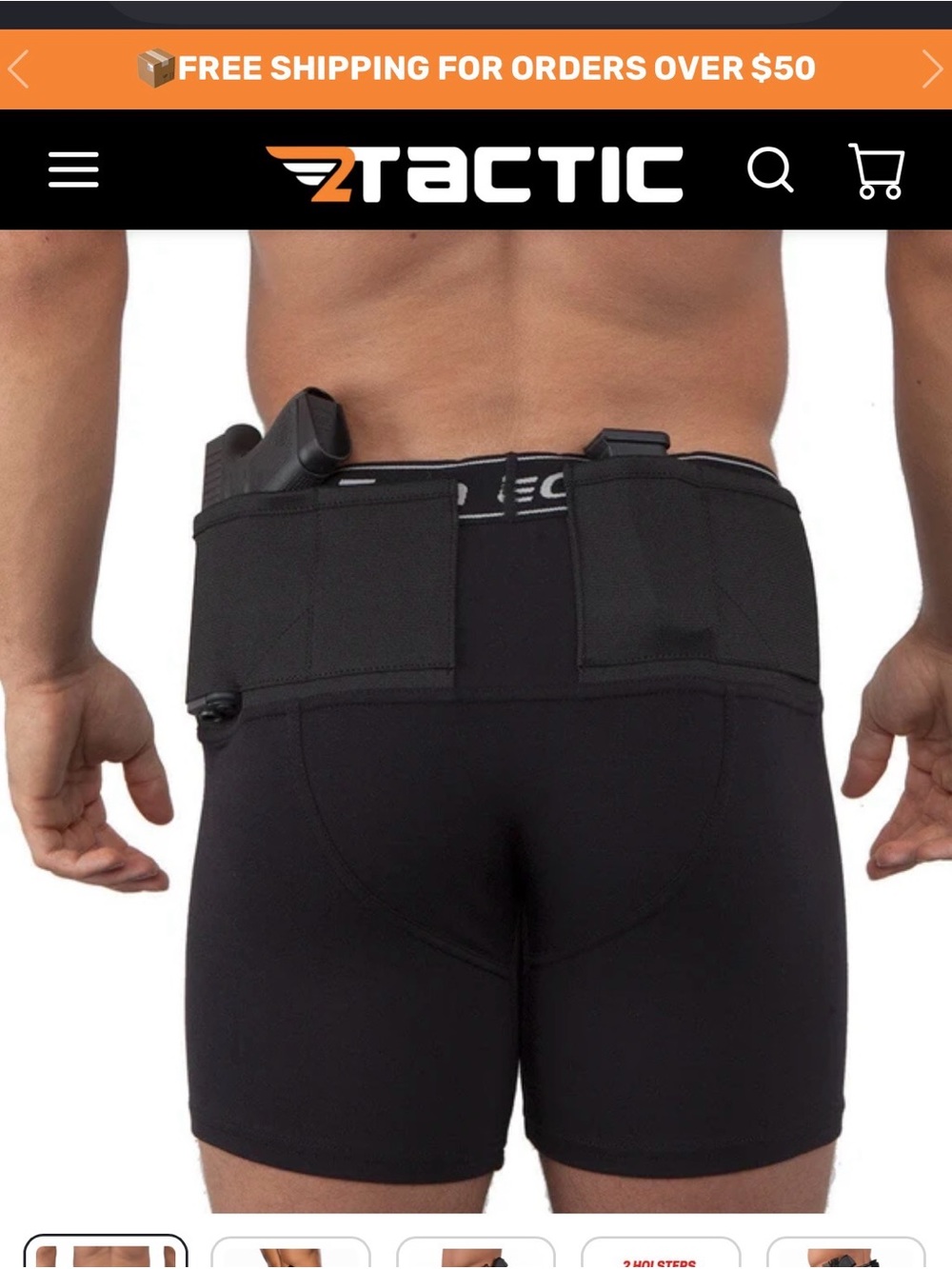 Men's Black Performance Boxer Briefs with Branded Waistband - Picture 9 of 10